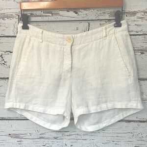 Hartford White Linen Shorts. Size 2